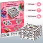 MAQUETA PUZZLE FLOR MAGICA MADERA 16 PIEZAS