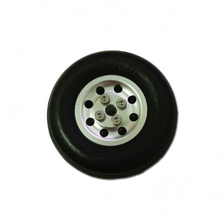 RUEDA GOMA LLANTA ALUMINIO ESCALA CNC 45mm