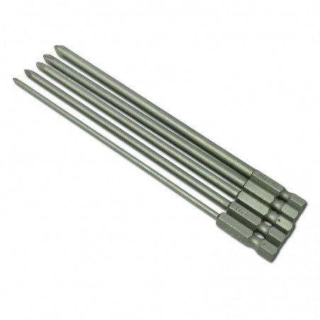 PUNTAS DESTORNILLADOR PHILLIPS PH1 Y PH2 MAGNETICAS DE 150mm, fijacion 6.35mm