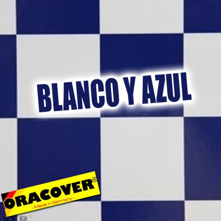 ORACOVER CUADROS AZUL/BLANCO GRANDE 52 0,5m ojooo