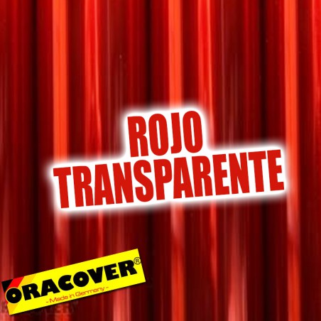 ORACOVER ROJO TRANSPARENTE 0,5m ojooo