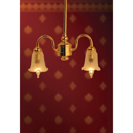 ZZ LAMPARA TECHO 2 TULIPAS 12V