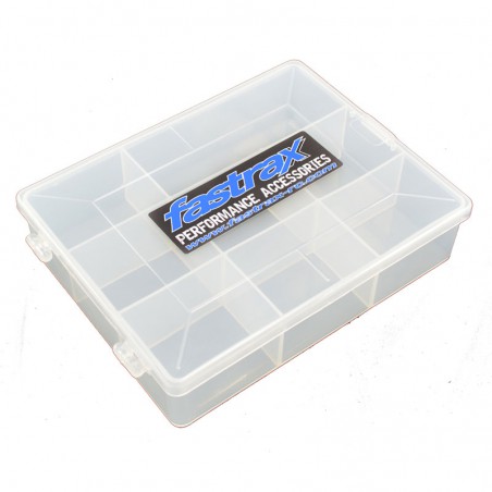 CAJA ACESORIOS TRANSPARENTE 180X140mm (8 huecos) FASTRAX