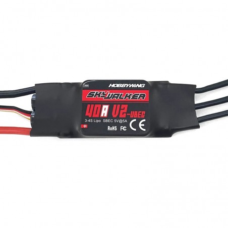 VARIADOR BRUSHLESS 40A V2 3-4S SKYWALKER HOBBYWING