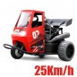 MOTOR RC 1:16 2,4GHZ 25KM/H 3 RUEDAS ROJO