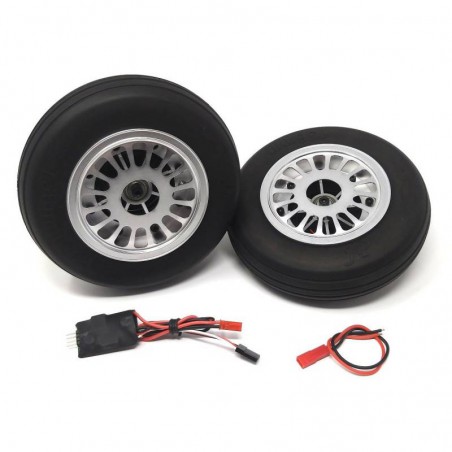 RUEDAS CON FRENO 136mm (36mm De Ancho Con Eje 8mm) JPHOBBY Hasta 30Kgs