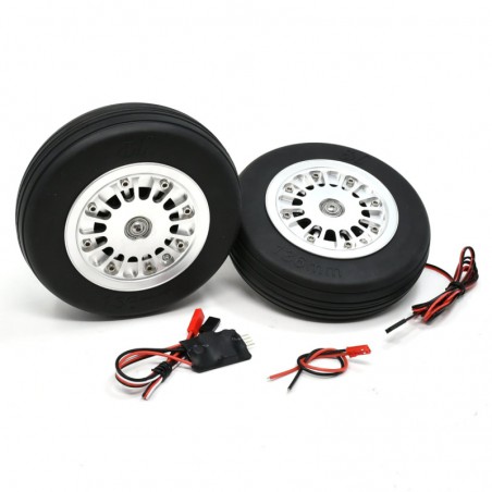 RUEDAS CON FRENO 136mm (36mm De Ancho Con Eje 8mm) JPHOBBY Aviones de mas de 30Kg