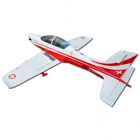 AVION PILATUS PC-21 50E V2 BLANCO/ROJO SEBART (Con Tren Retractil Incluido)