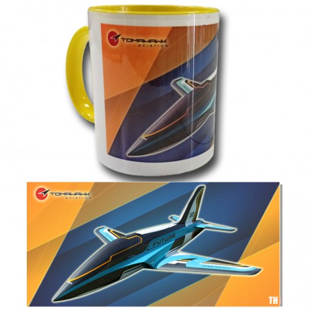 TAZA JET FUTURA CON MANGO AMARILLO