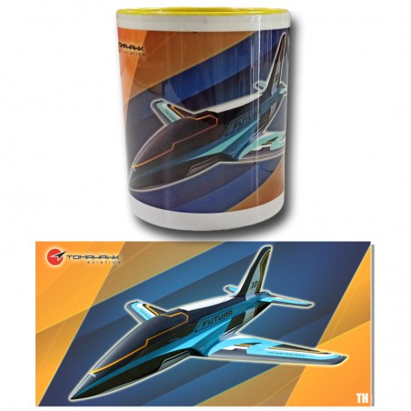 TAZA JET FUTURA CON MANGO AMARILLO