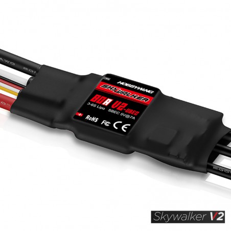 VARIADOR BRUSHLESS 80A V2 3-6S SKYWALKER HOBBYWING