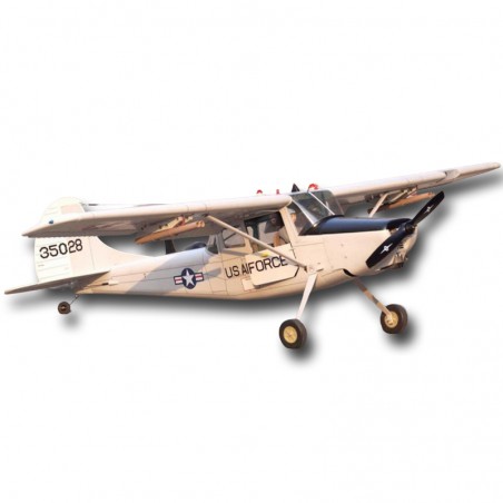 Avion L-19 Cessna Bird Dog gris U.S Version (1700mm) VQ model