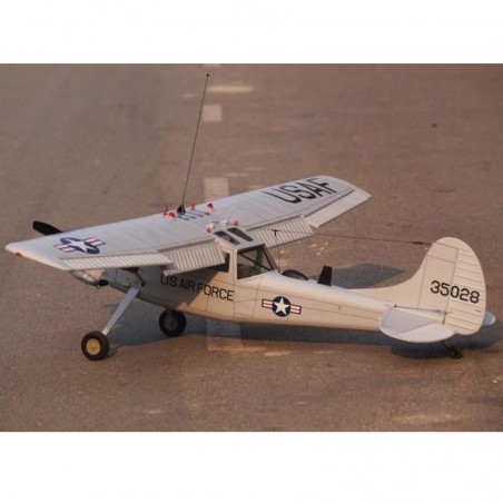 Avion L-19 Cessna Bird Dog gris U.S Version (1700mm) VQ model