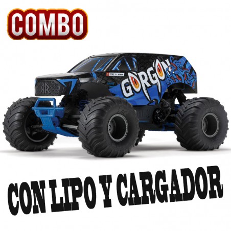 COCHE ARRMA GORGON RTR AZUL CON BATERIA LIPO 5200MAH Y CARGADOR LIPO