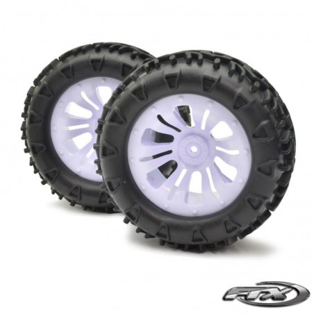 RUEDAS COMPLETAS MONSTER 1/10 BLANCA (PAREJA) FASTRAX