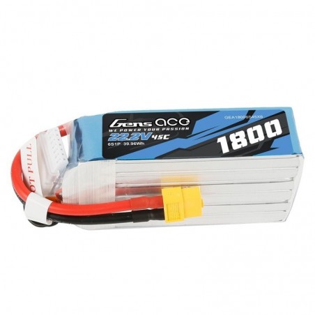 BATERIA LIPO 22.2V 1800MAH 45C XT-60 GENS ACE