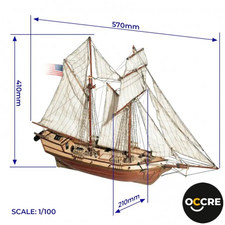 BARCO ALBATROS 1:100 OCCRE (570mm)