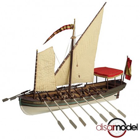 BARCO FALUA DEL NAVÍO SALVADOR DEL MUNDO 1:30 DISARMODEL (480mm)