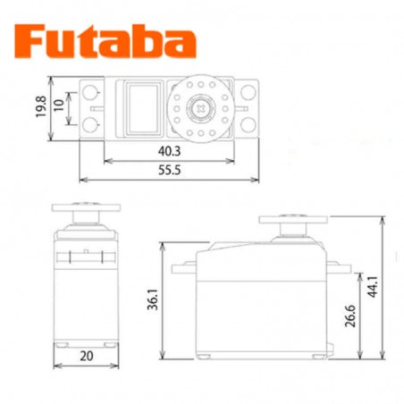 SERVO STANDARD UNIVERSAL FUTABA S-U300 4.5Kg (compatible también SBUS2)