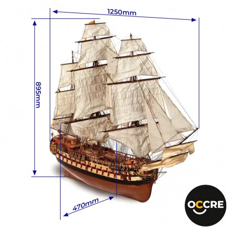 BARCO MONTAÑES 1:70 OCCRE (1250mm)