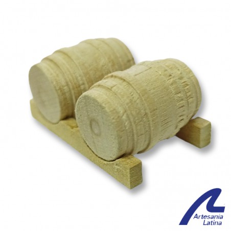 BARRIL 15x20mm (2 unidades con soporte doble) ARTESANIA LATINA