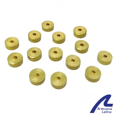 RUEDAS CAÑON LATON 6.5mm (14 unidades) ARTESANIA LATINA