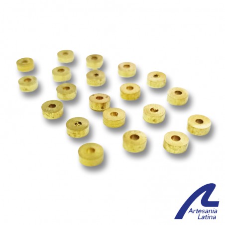 RUEDAS CAÑON LATON 4mm (20 unidades) ARTESANIA LATINA