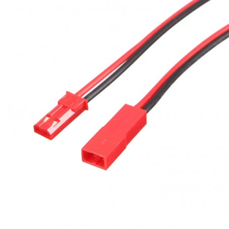 CONECTOR BEC/JST MACHO Y HEMBRA CON CABLE 10cm (22 AWG)