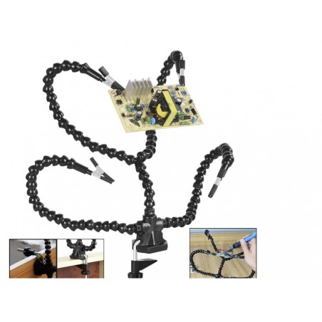 BRAZOS ARTICULADOS 4, C/SOPORTE Y PINZAS