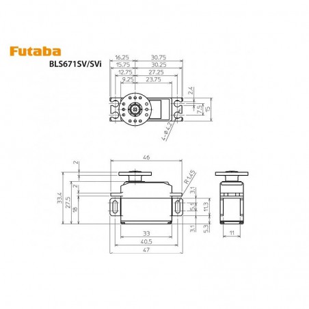 SERVO FUTABA BLS671SV MINI 8.3Kg