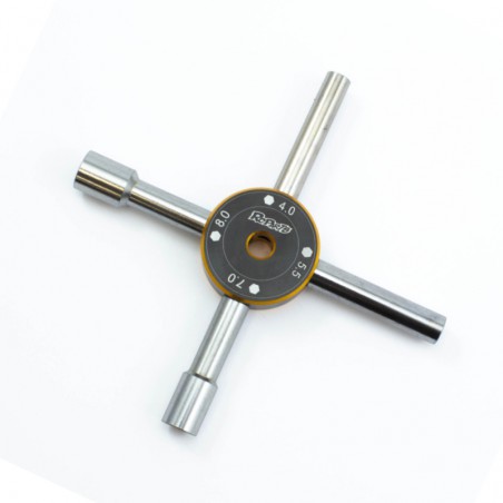 LLAVE DE BUJIA RC PARTS (vasos de 4/5.5/7/8mm)