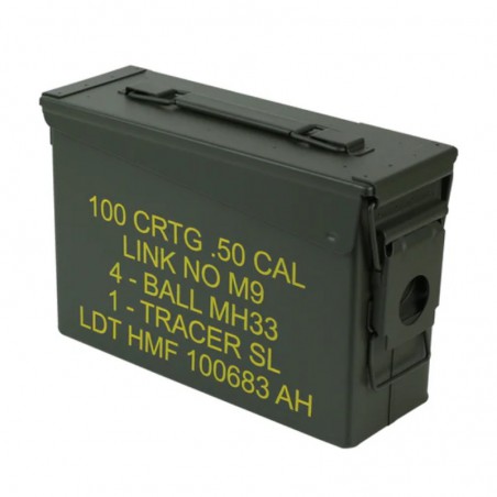 CAJA DE MUNICION METALICA 27.5X17,5X9,5cm (Válida para guardar baterías)