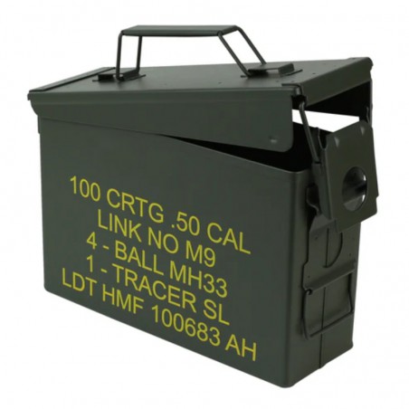 CAJA DE MUNICION METALICA 27.5X17,5X9,5cm (Válida para guardar baterías)