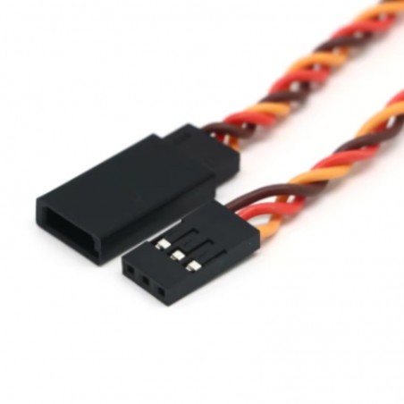 PROLONGADOR SERVO 75cm TRENZADO CONECTOR FUTABA (Sección 60 Color cables JR)