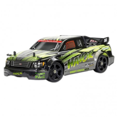 COCHE HAVOK DRIFT TRUCK AMARILLO NEON 1/14 FTX (Con batería y cargador)