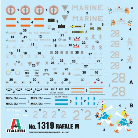 AVION RAFALE M OPERATIONS EXTER 2011 1:72 ITALERI