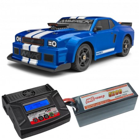 COCHE QUANTUMR MUSCLE CAR AZUL MAVERICK (COMBO)
