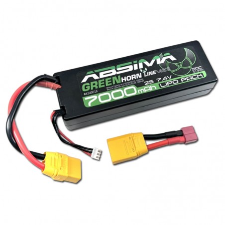 BATERIA LIPO 7.4V 7000mAh 50C ABSIMA CARCASA DURA (conector XT-90 y TIPO T)