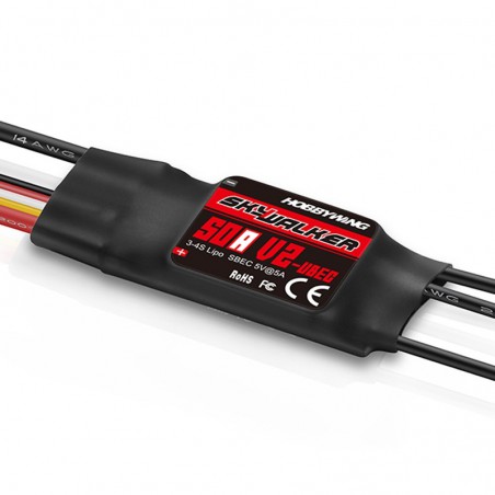 VARIADOR BRUSHLESS 50A V2 3-4S SKYWALKER HOBBYWING