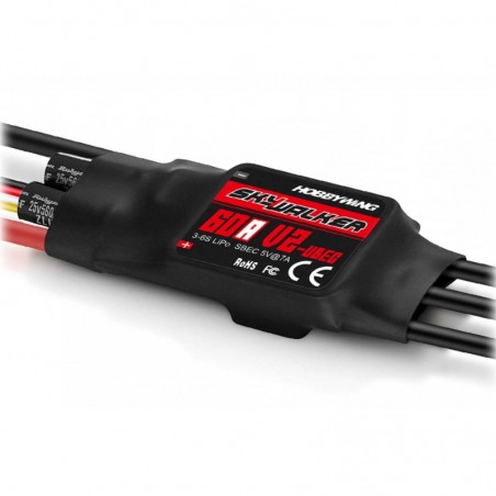 VARIADOR BRUSHLESS 60A V2 2-6S SKYWALKER HOBBYWING