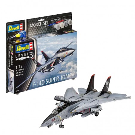 MAQUETA AVION F-14D SUPER TOMCAT 1:72 CON PINTUR