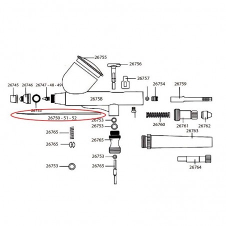 AGUJA 0.5mm AEROGRAFO DISMOER (modelos D-102, D-103 y D-116)