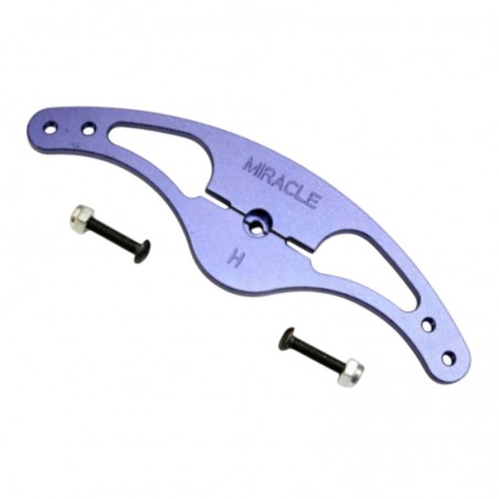BRAZO SERVO ALUMINIO DOBLE 30-50CC 100mm 24T MIRACLE (Para servos Hitec Standard)