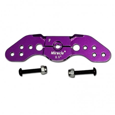 BRAZO SERVO ALUMINIO DOBLE 64mm 25T MIRACLE (Para servos Futaba, KST, Dualsky y mas)