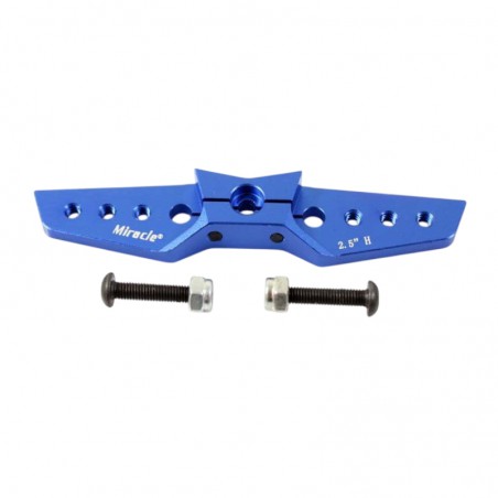 BRAZO SERVO DOBLE 64mm ALUMINIO 24T MIRACLE (Válido para servos Hitec)