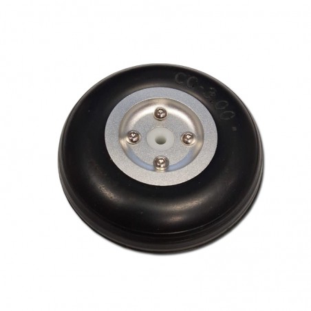 RUEDA GOMA PUV LLANTA ALUMINIO 76mm MIRACLE (1 unidad)