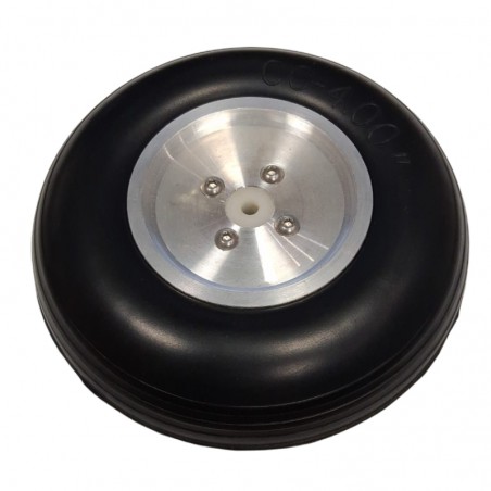 RUEDA GOMA PUV LLANTA ALUMINIO 101mm MIRACLE (1 unidad)