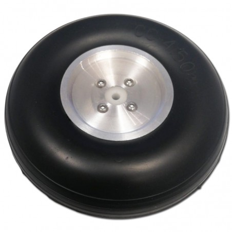 RUEDA GOMA PUV CON LLANTA ALUMINIO 114mm MIRACLE (1 Unidad)