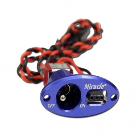INTERRUPTOR OVALADO C/TOMA DE CARGA AZUL MIRACLE