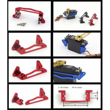 BANCADA SERVO AJUSTABLE ALUMINIO ROJO MIRACLE